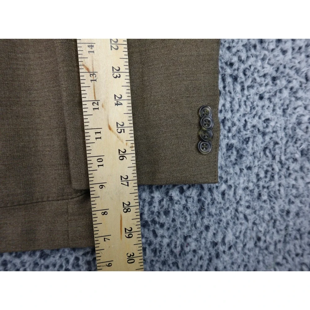 Kroon Sport Coat Mens 46L Brown Good 100% Wool Bono 2 Two Button Blazer